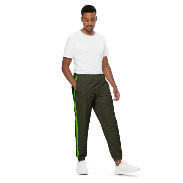 Army pattern and green stripe - Unisex track pants